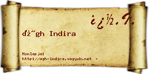 Ágh Indira névjegykártya